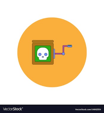 In flat design halloween icon vector image