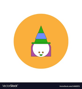 In flat design halloween icon vector image