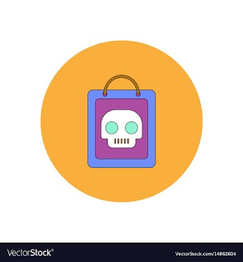 In flat design halloween icon vector image