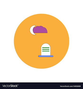 In flat design halloween icon vector image