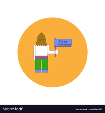 In flat design halloween icon vector image