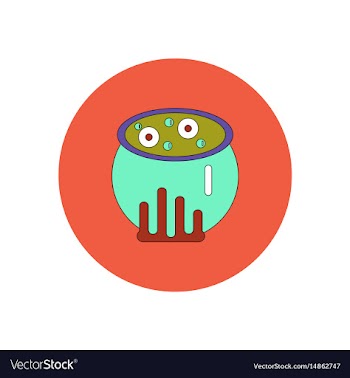 In flat design halloween icon vector image