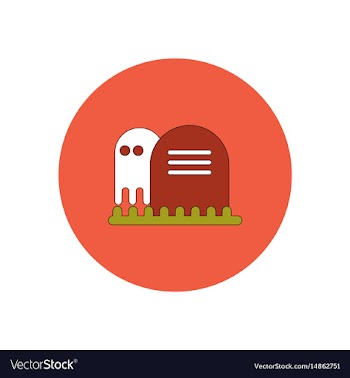 In flat design halloween icon vector image