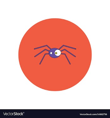 In flat design halloween icon vector image