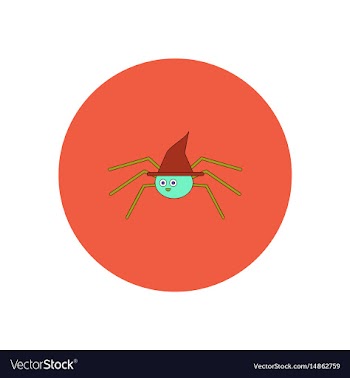 In flat design halloween icon vector image