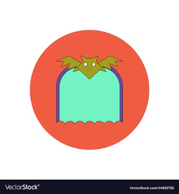 In flat design halloween icon vector image