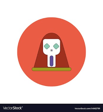 In flat design halloween icon vector image