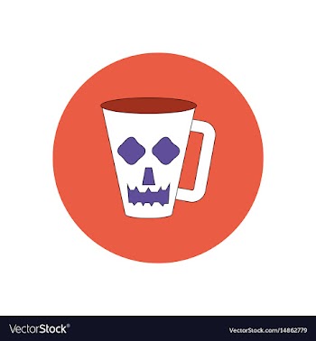In flat design halloween icon vector image