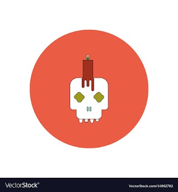 In flat design halloween icon vector image