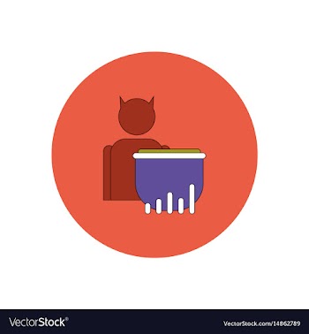 In flat design halloween icon vector image