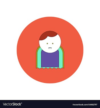 In flat design halloween icon vector image