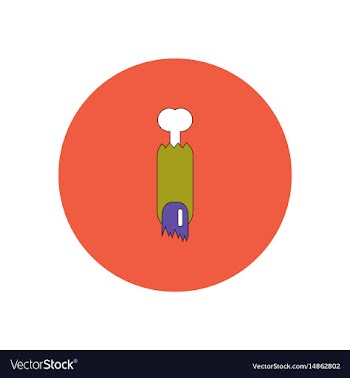 In flat design halloween icon vector image
