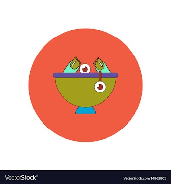 In flat design halloween icon vector image