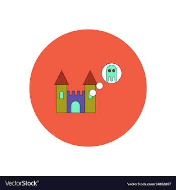 In flat design halloween icon vector image