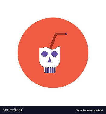 In flat design halloween icon vector image