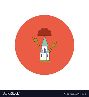In flat design halloween icon vector image