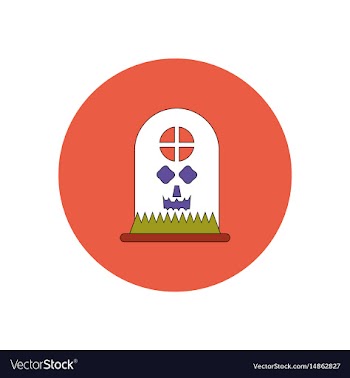In flat design halloween icon vector image