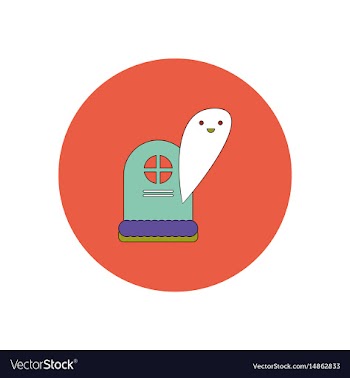 In flat design halloween icon vector image