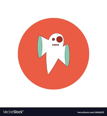 In flat design halloween icon vector image