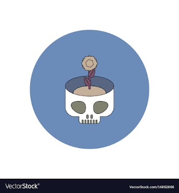 In flat design halloween icon vector image