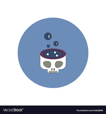 In flat design halloween icon vector image