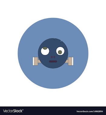 In flat design halloween icon vector image