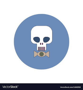 In flat design halloween icon vector image