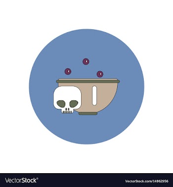 In flat design halloween icon vector image