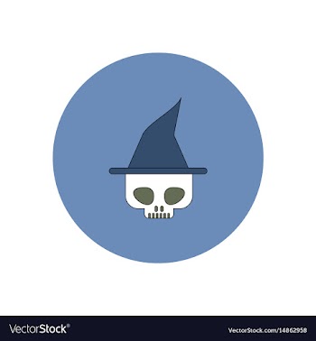 In flat design halloween icon vector image