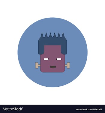In flat design halloween icon vector image