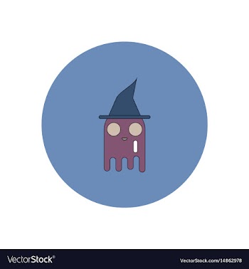 In flat design halloween icon vector image