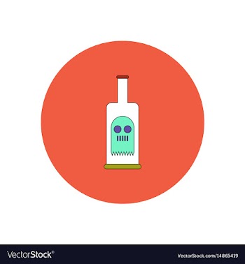 In flat design halloween icon vector image