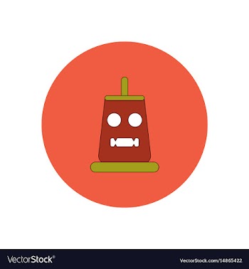 In flat design halloween icon vector image