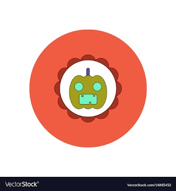 In flat design halloween icon vector image