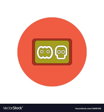 In flat design halloween icon vector image