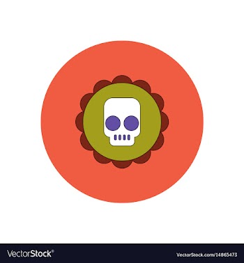 In flat design halloween icon vector image