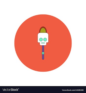 In flat design halloween icon vector image