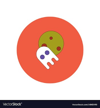 In flat design halloween icon vector image