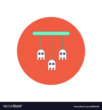 In flat design halloween icon vector image