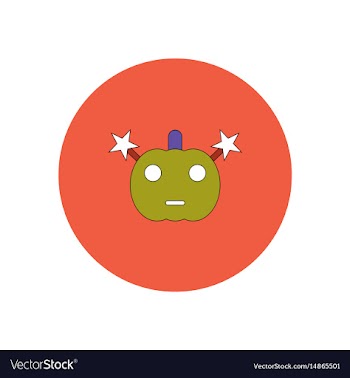 In flat design halloween icon vector image