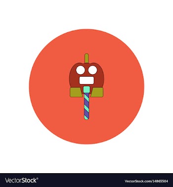 In flat design halloween icon vector image
