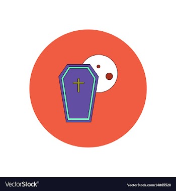 In flat design halloween icon vector image