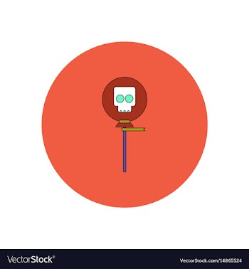 In flat design halloween icon vector image