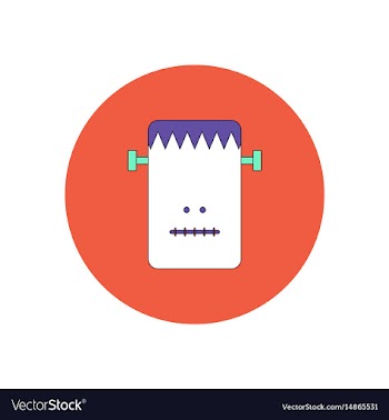 In flat design halloween icon vector image