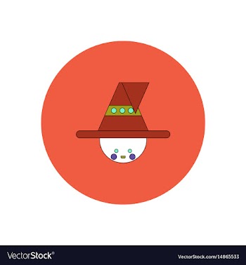 In flat design halloween icon vector image