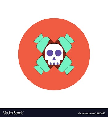 In flat design halloween icon vector image