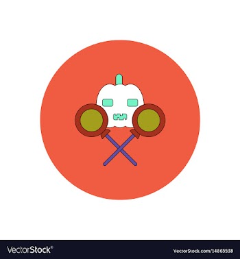 In flat design halloween icon vector image