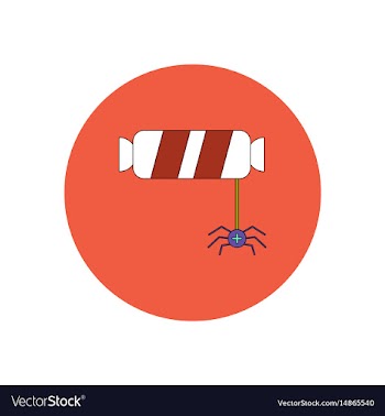 In flat design halloween icon vector image