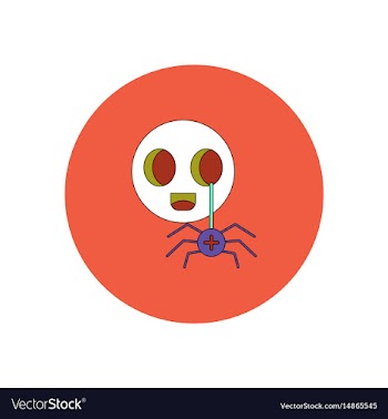 In flat design halloween icon vector image