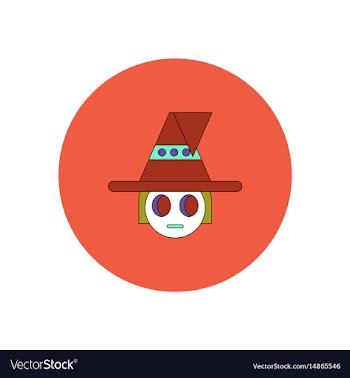 In flat design halloween icon vector image